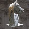 Classic Designs antique brass horse head statue